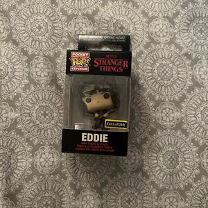 Funko Stranger Things Eddie Keychain - Black and Brown